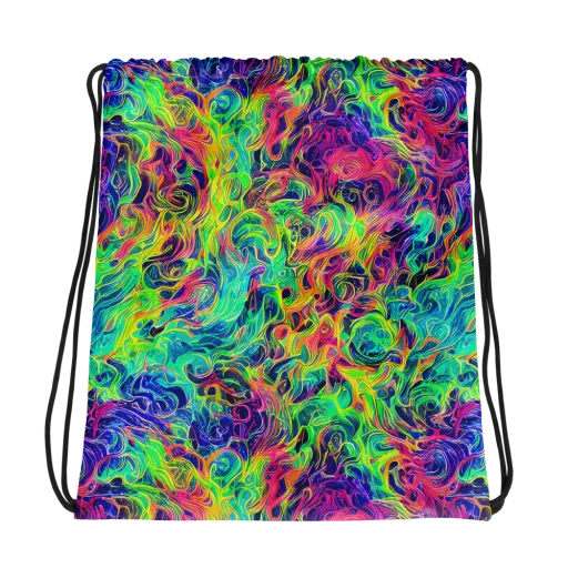 Radiant Whorl on a Drawstring Bag