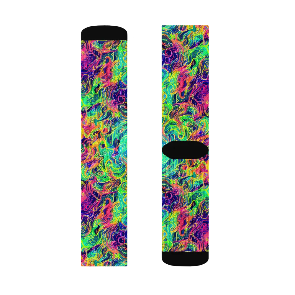Radiant Whorl on Socks — Right Sock