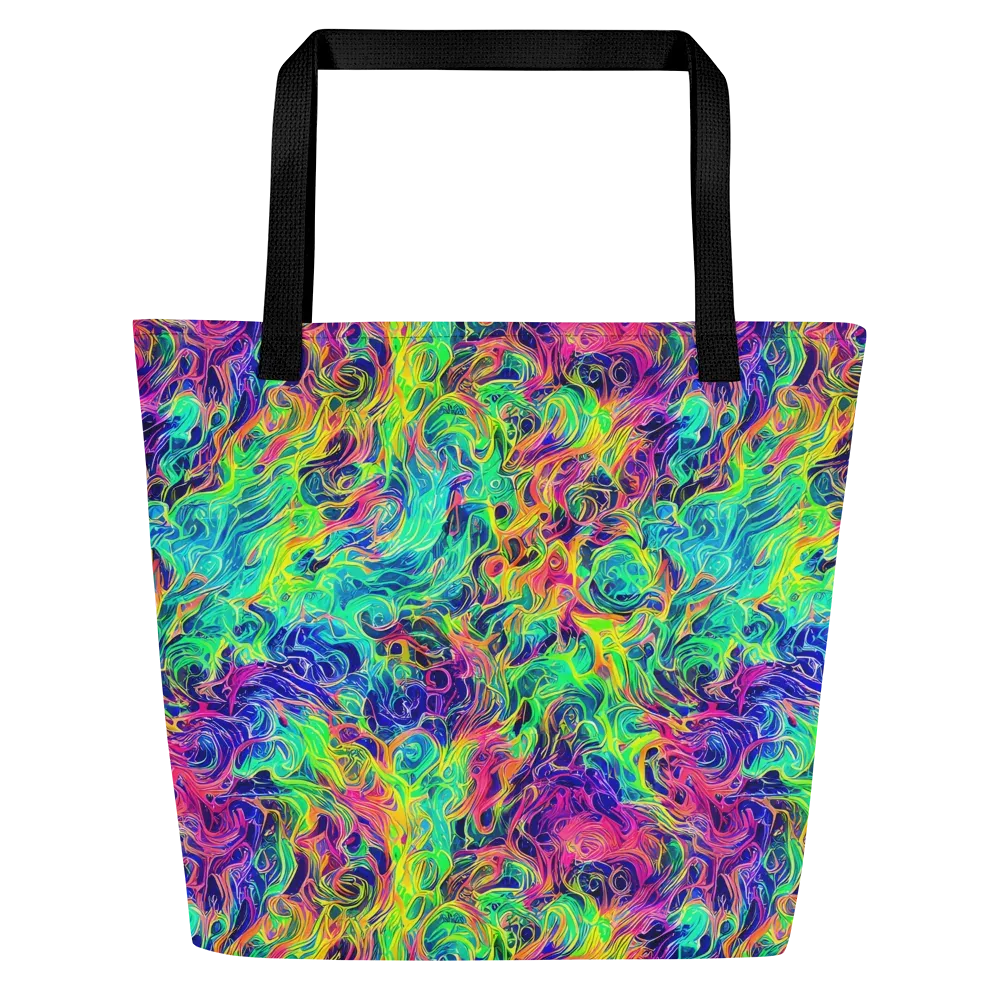 Radiant Whorl on Large Tote Bag W/ Pocket — Front