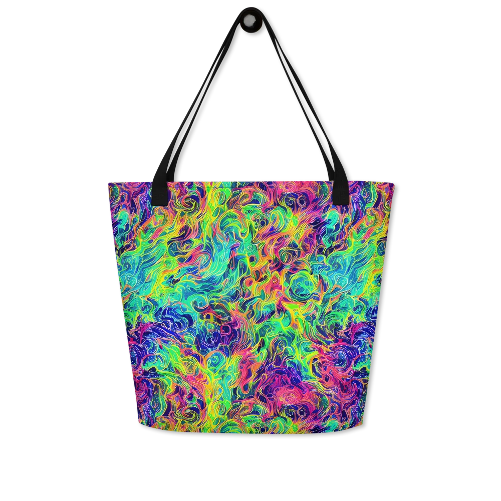 Radiant Whorl on Large Tote Bag W/ Pocket — Front