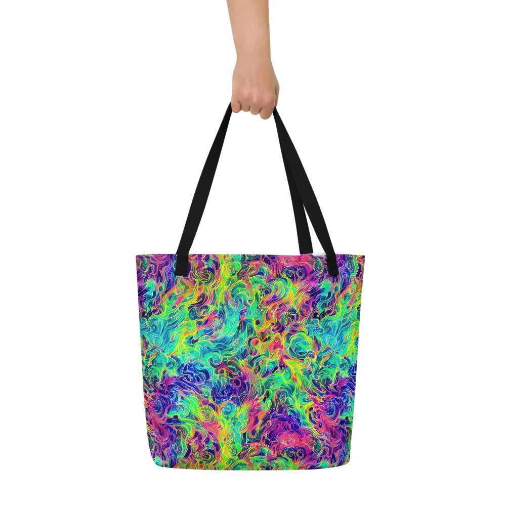 Radiant Whorl on Large Tote Bag W/ Pocket — Front
