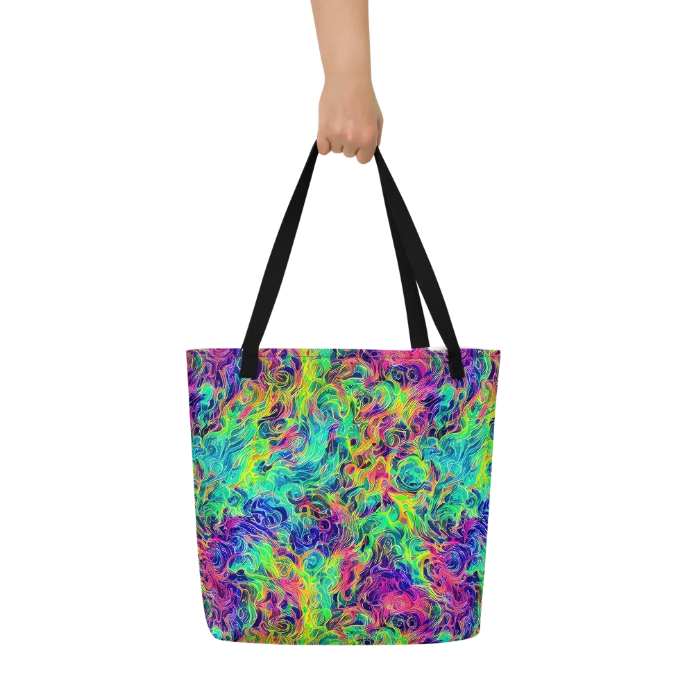 Radiant Whorl on Large Tote Bag W/ Pocket — Front