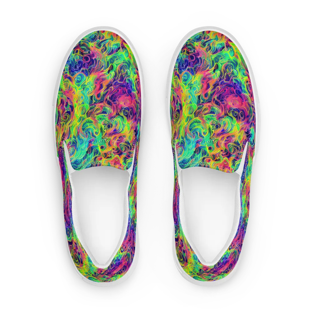 Radiant Whorl on Women's Slip-On Canvas Shoes — Front
