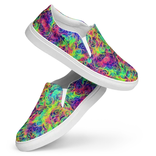 Radiant Whorl on a Women's Slip-On Canvas Shoes