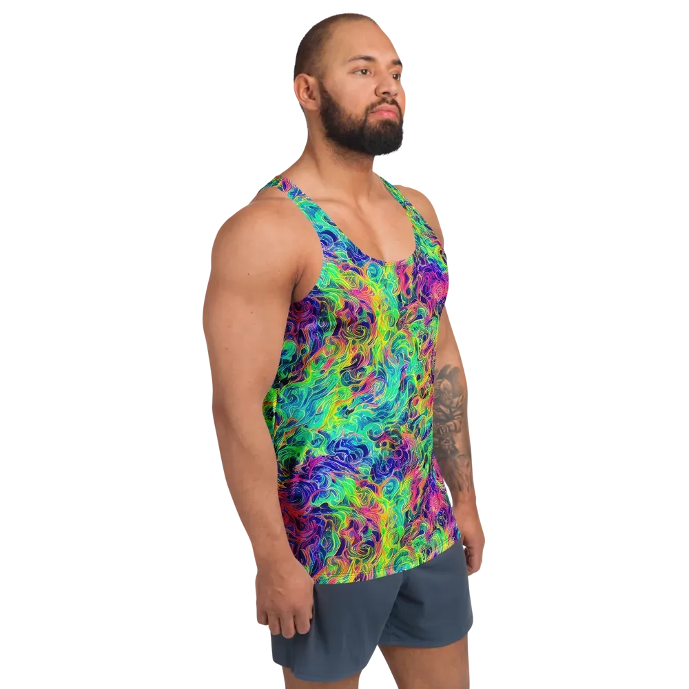 Radiant Whorl on Men's Tank Top — Right Front