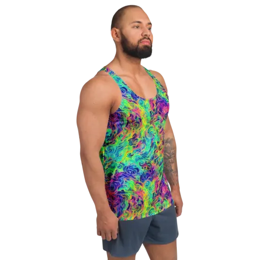 Radiant Whorl on a Men's Tank Top