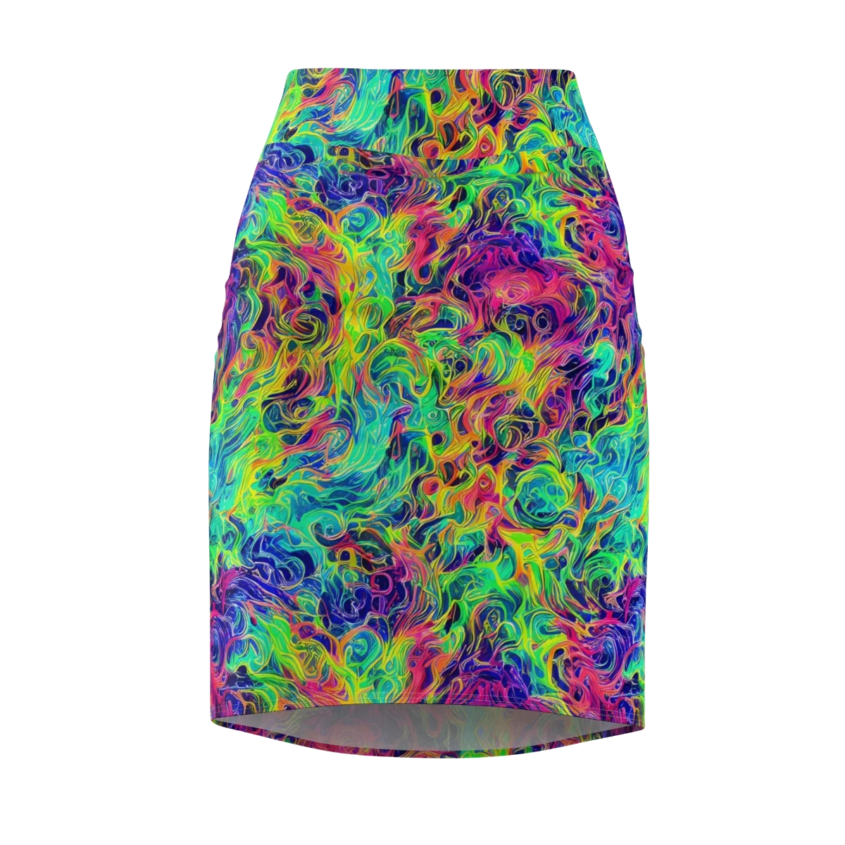 Radiant Whorl on Pencil Skirt — Front