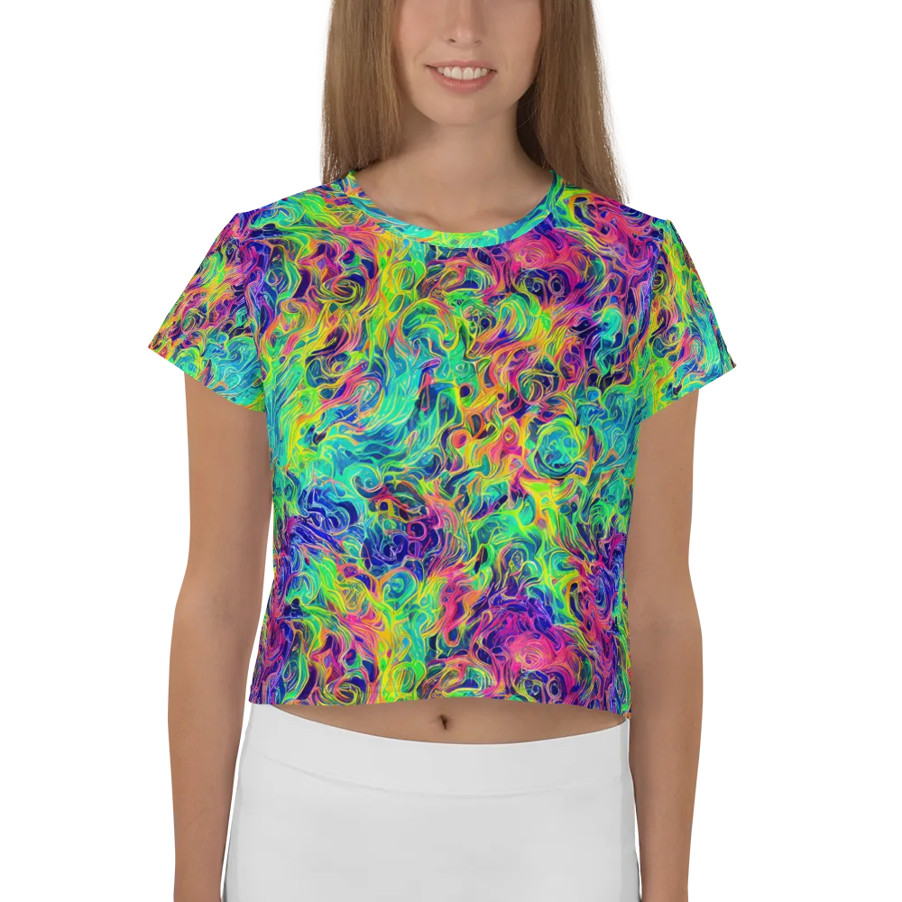 Radiant Whorl on Crop Tee — Front