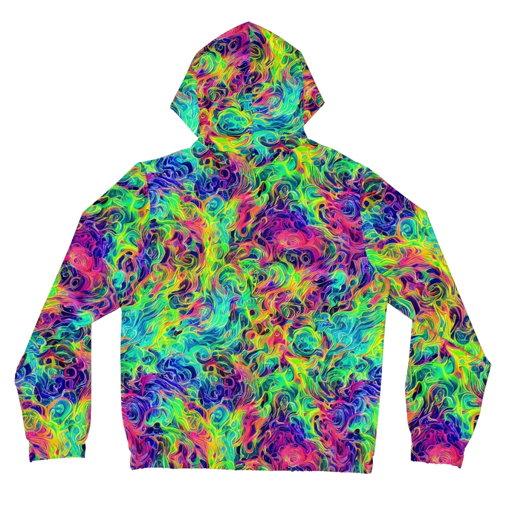 Radiant Whorl on Women's Full-Zip Hoodie — Back