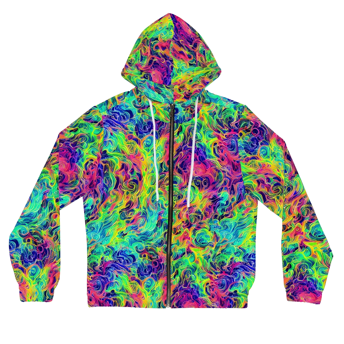Radiant Whorl on Women's Full-Zip Hoodie — Front