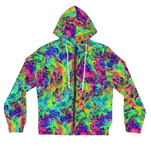 Radiant Whorl on a Women's Full-Zip Hoodie