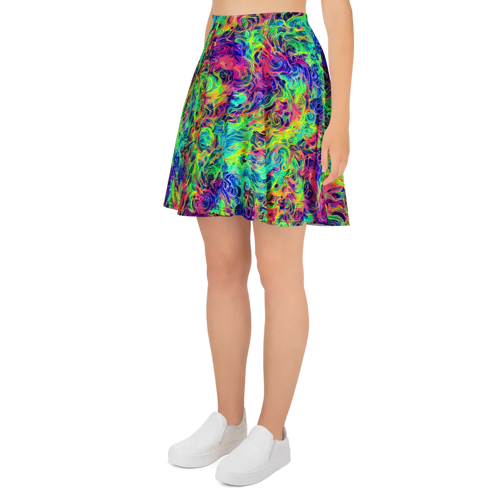 Radiant Whorl on Skater Skirt — Left