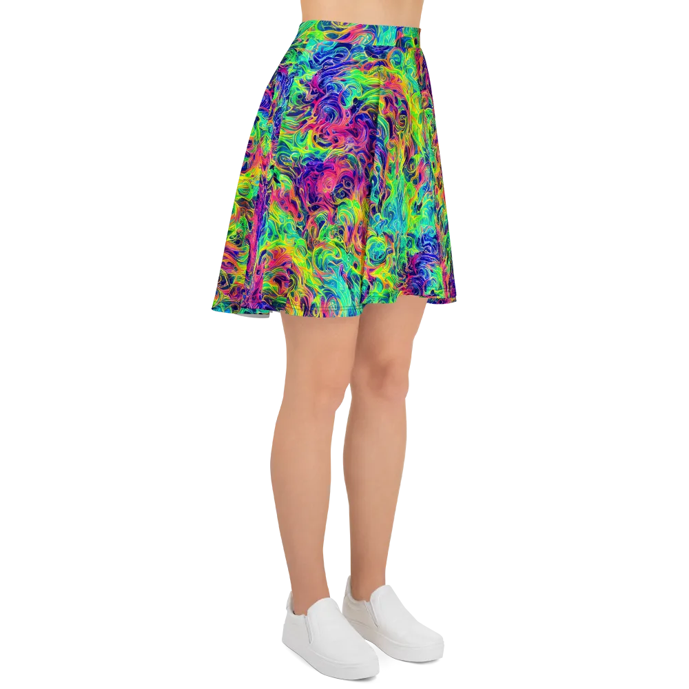 Radiant Whorl on Skater Skirt — Right