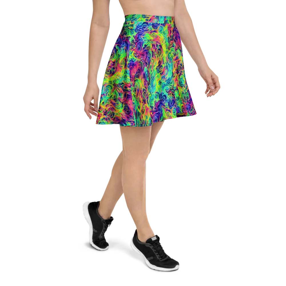 Radiant Whorl on Skater Skirt — Right