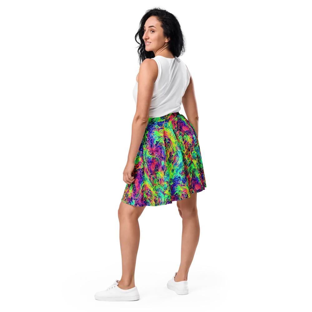 Radiant Whorl on Skater Skirt — Back