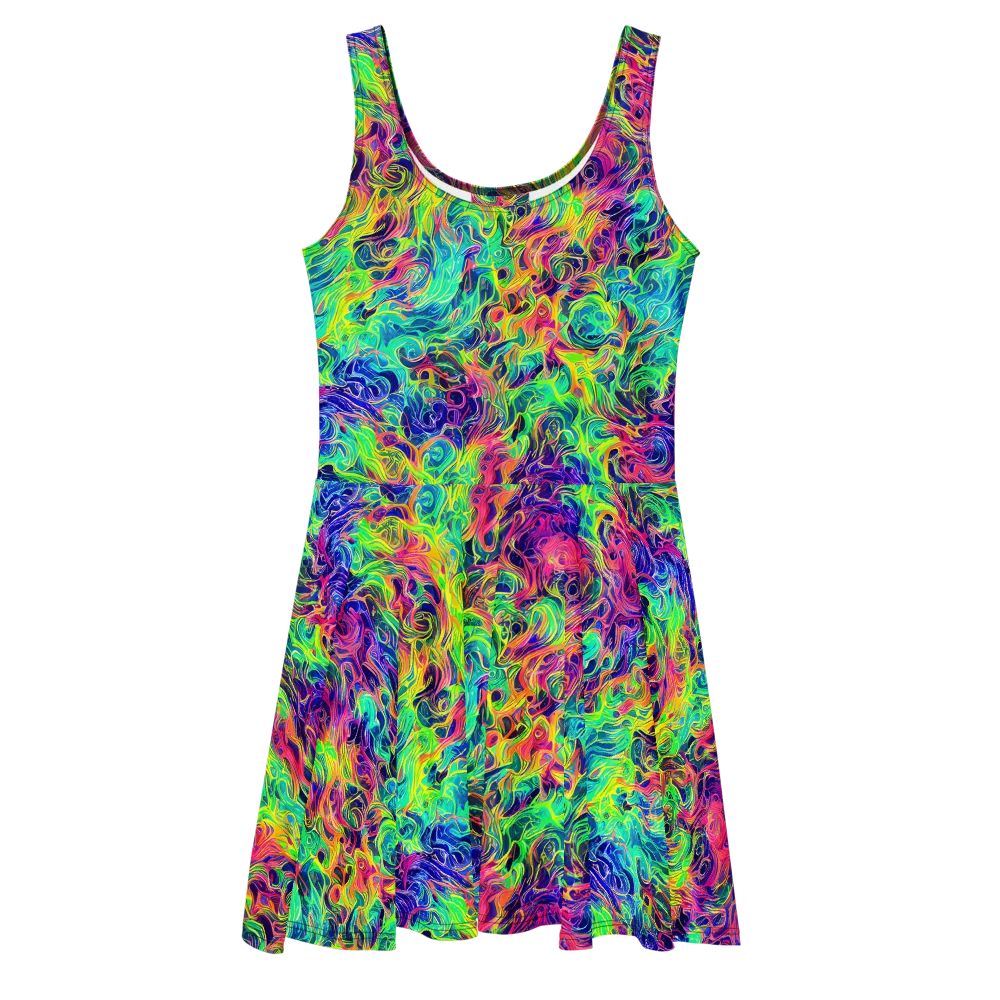 Radiant Whorl on Skater Dress — Front