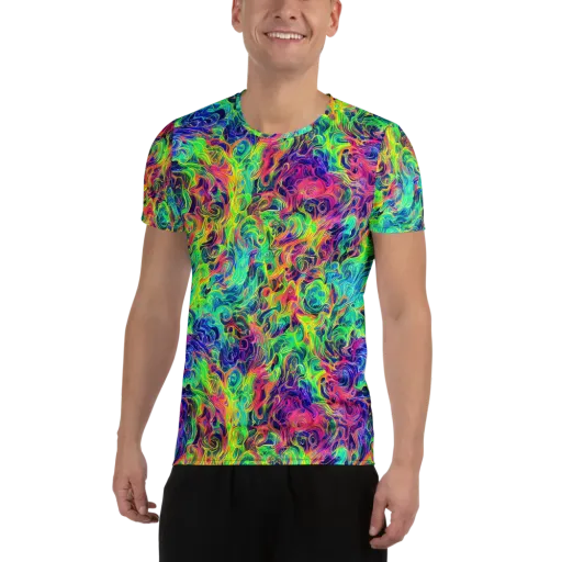 Radiant Whorl on a Men's Athletic T-Shirt