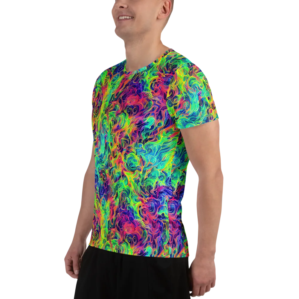 Radiant Whorl on Men's Athletic T-Shirt — Left