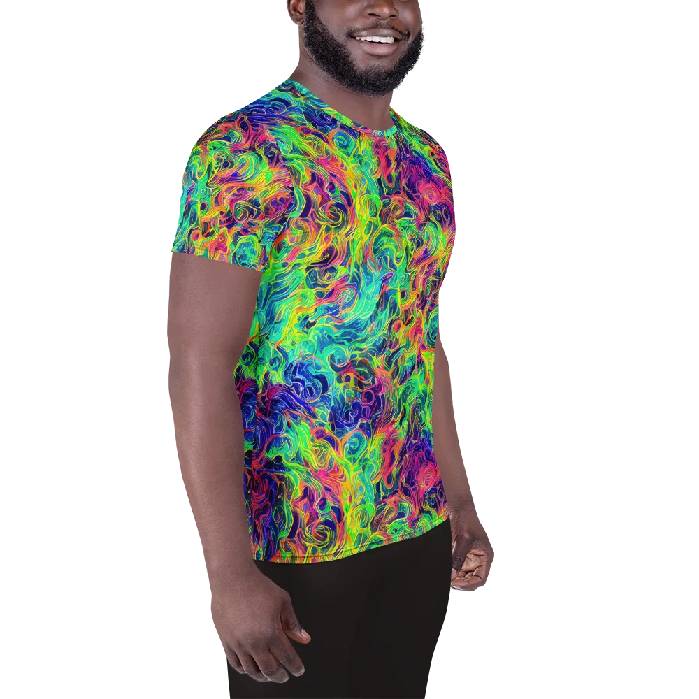 Radiant Whorl on Men's Athletic T-Shirt — Right