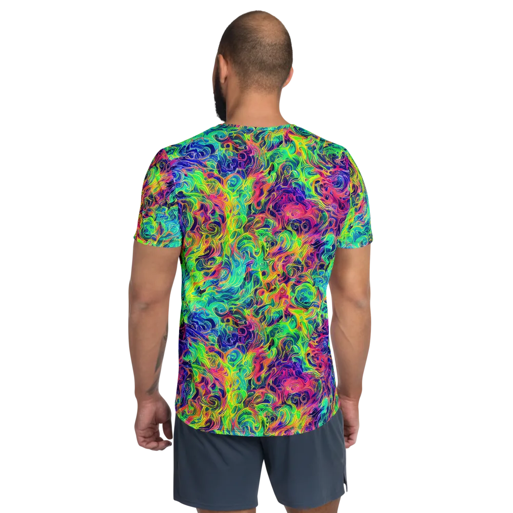 Radiant Whorl on Men's Athletic T-Shirt — Back