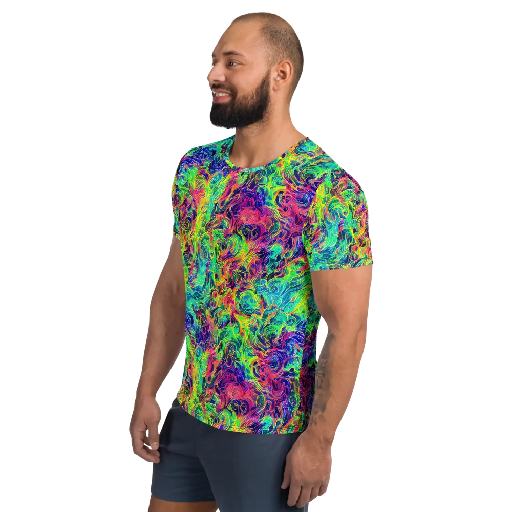 Radiant Whorl on Men's Athletic T-Shirt — Left