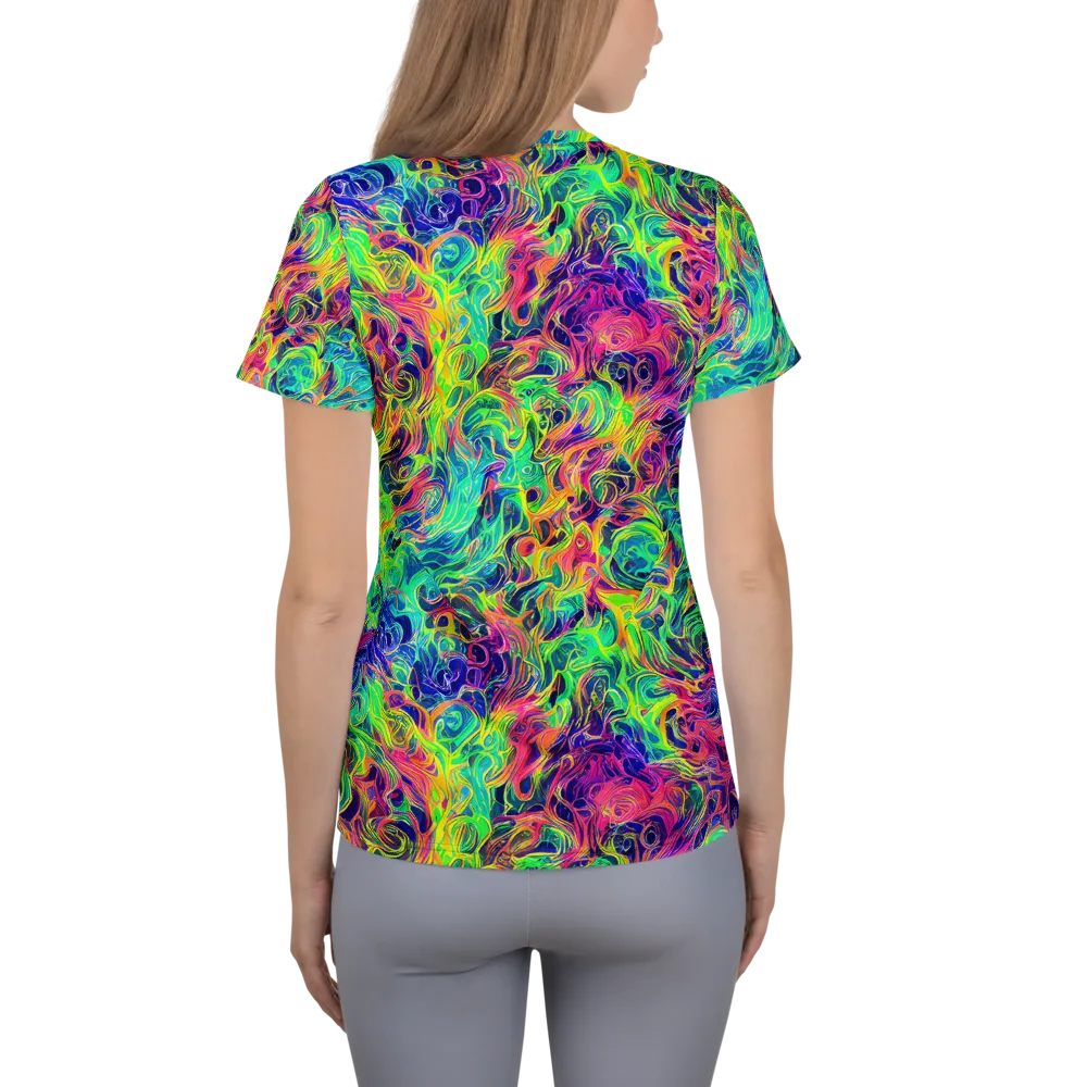 Radiant Whorl on Women's Athletic T-Shirt — Back