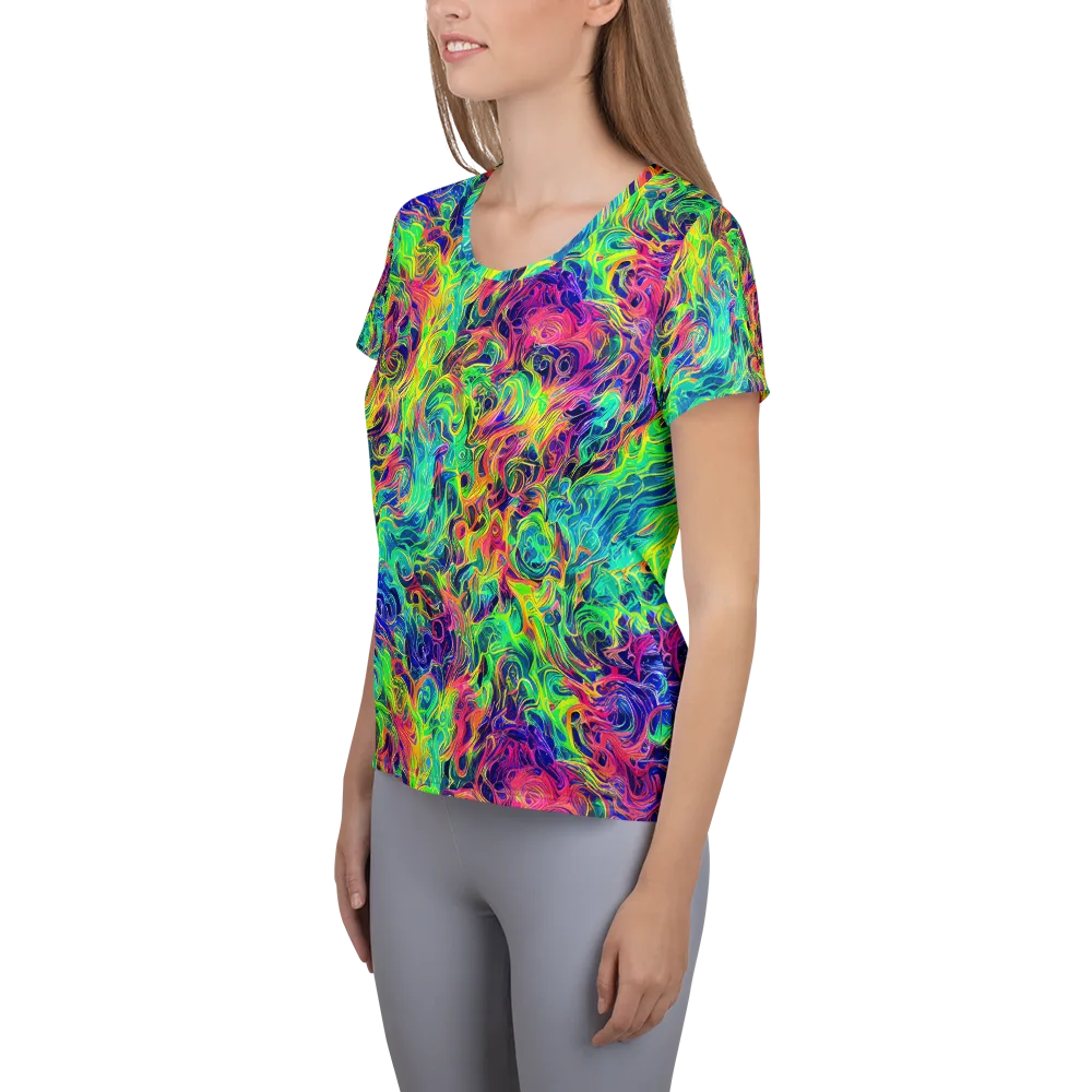 Radiant Whorl on Women's Athletic T-Shirt — Left