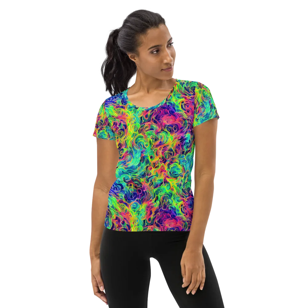 Radiant Whorl on Women's Athletic T-Shirt — Front