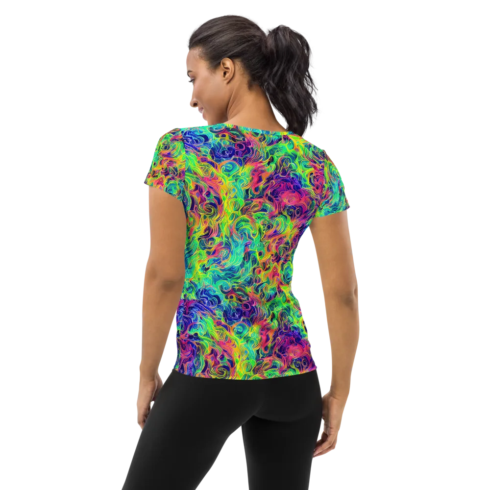 Radiant Whorl on Women's Athletic T-Shirt — Back