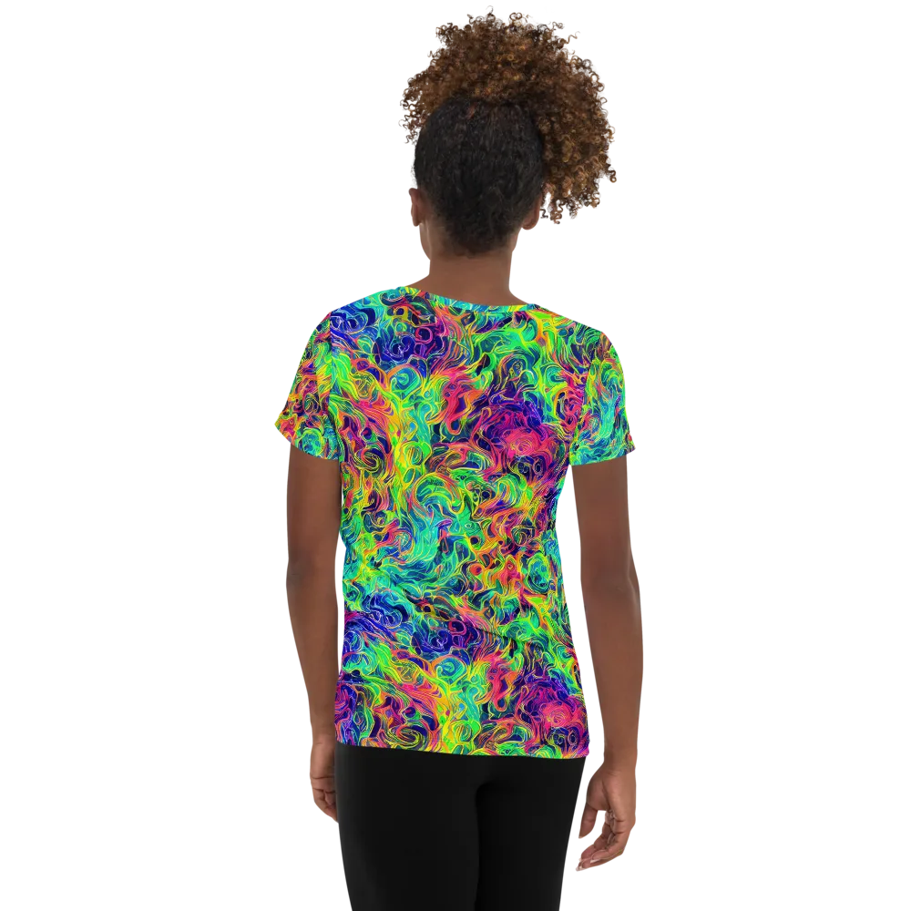 Radiant Whorl on Women's Athletic T-Shirt — Back