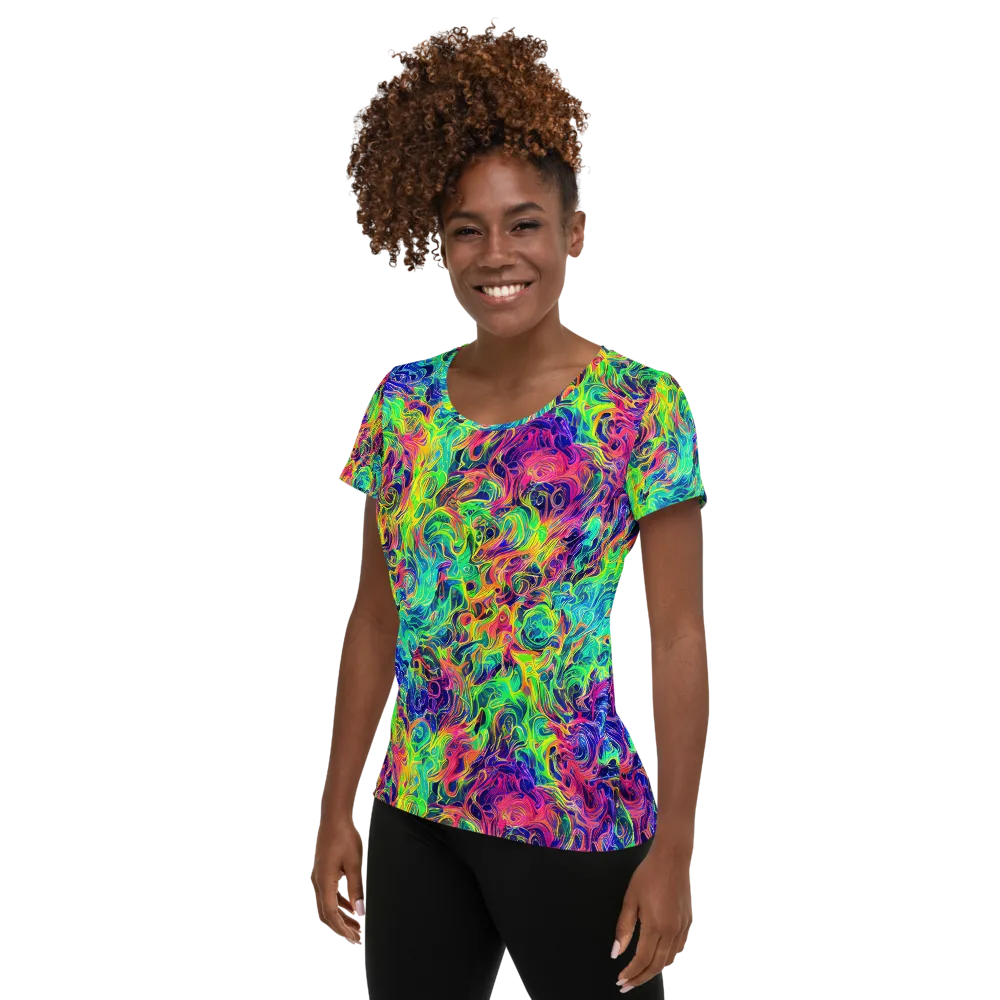Radiant Whorl on Women's Athletic T-Shirt — Left