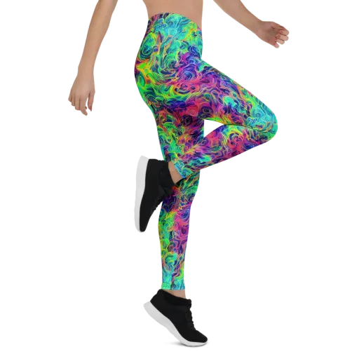 Radiant Whorl on a Leggings