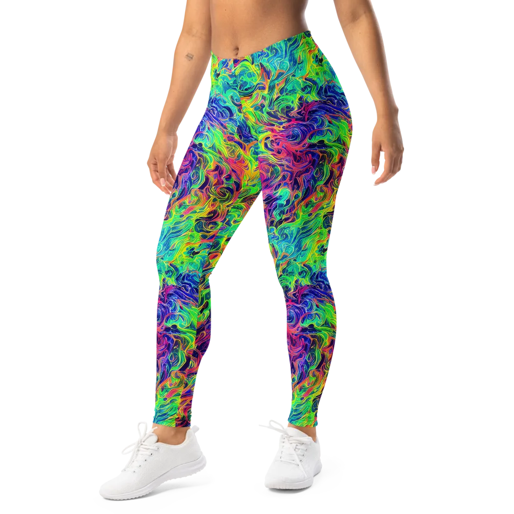 Radiant Whorl on Leggings — Left Front