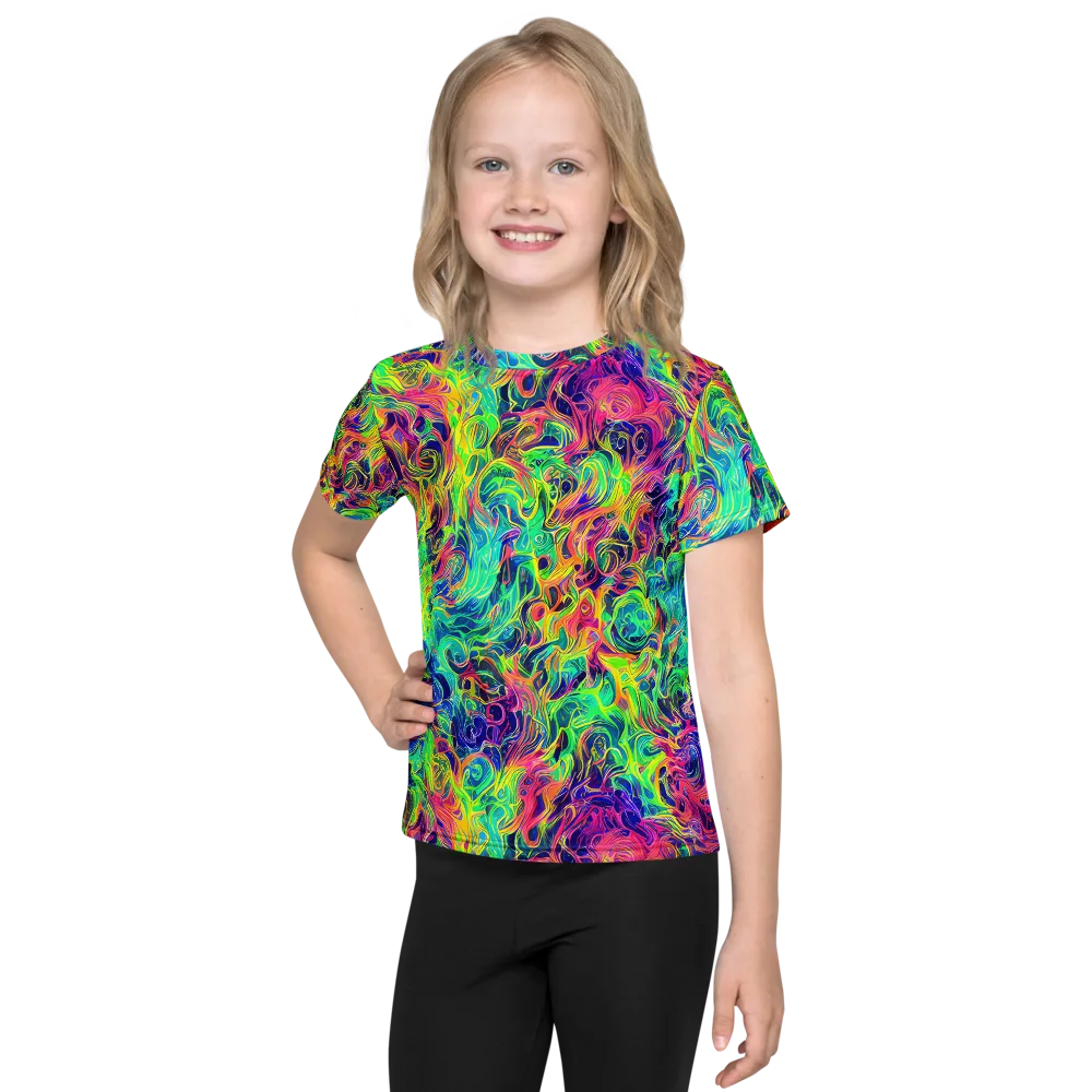 Radiant Whorl on Kids Crew Neck T-Shirt — Front