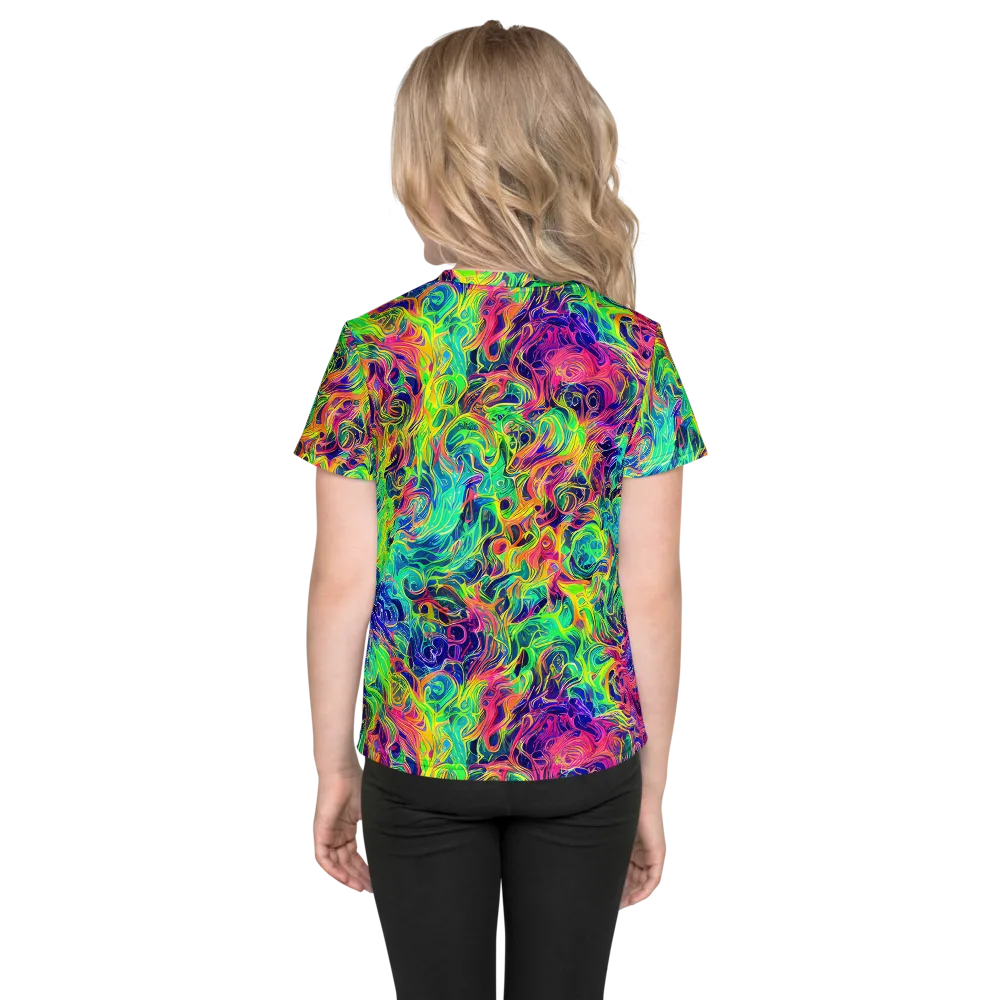 Radiant Whorl on Kids Crew Neck T-Shirt — Back