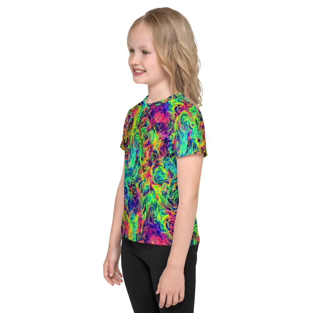 Radiant Whorl on Kids Crew Neck T-Shirt — Left