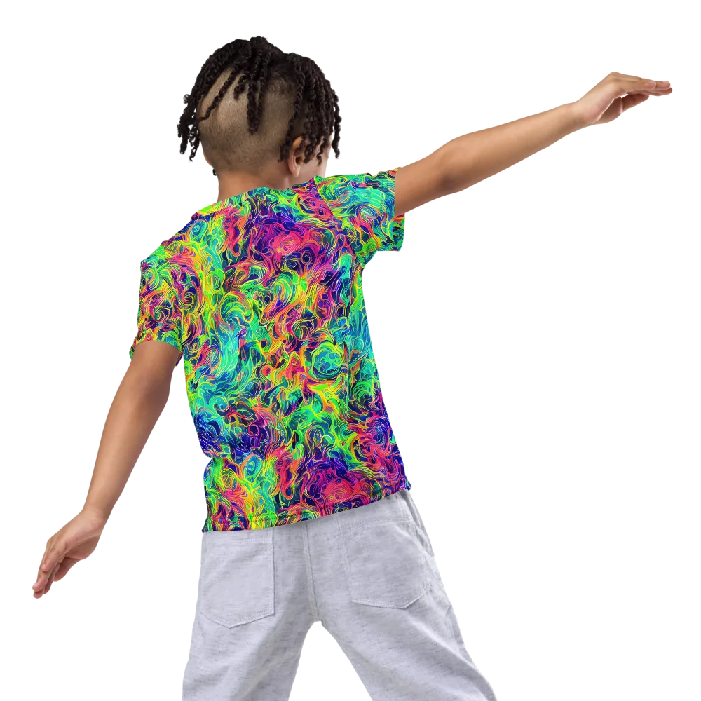Radiant Whorl on Kids Crew Neck T-Shirt — Back