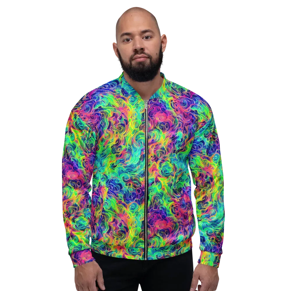 Radiant Whorl on Bomber Jacket — Front