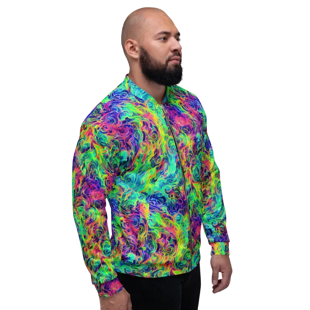 Radiant Whorl on Bomber Jacket — Right