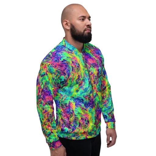 Radiant Whorl on a Bomber Jacket