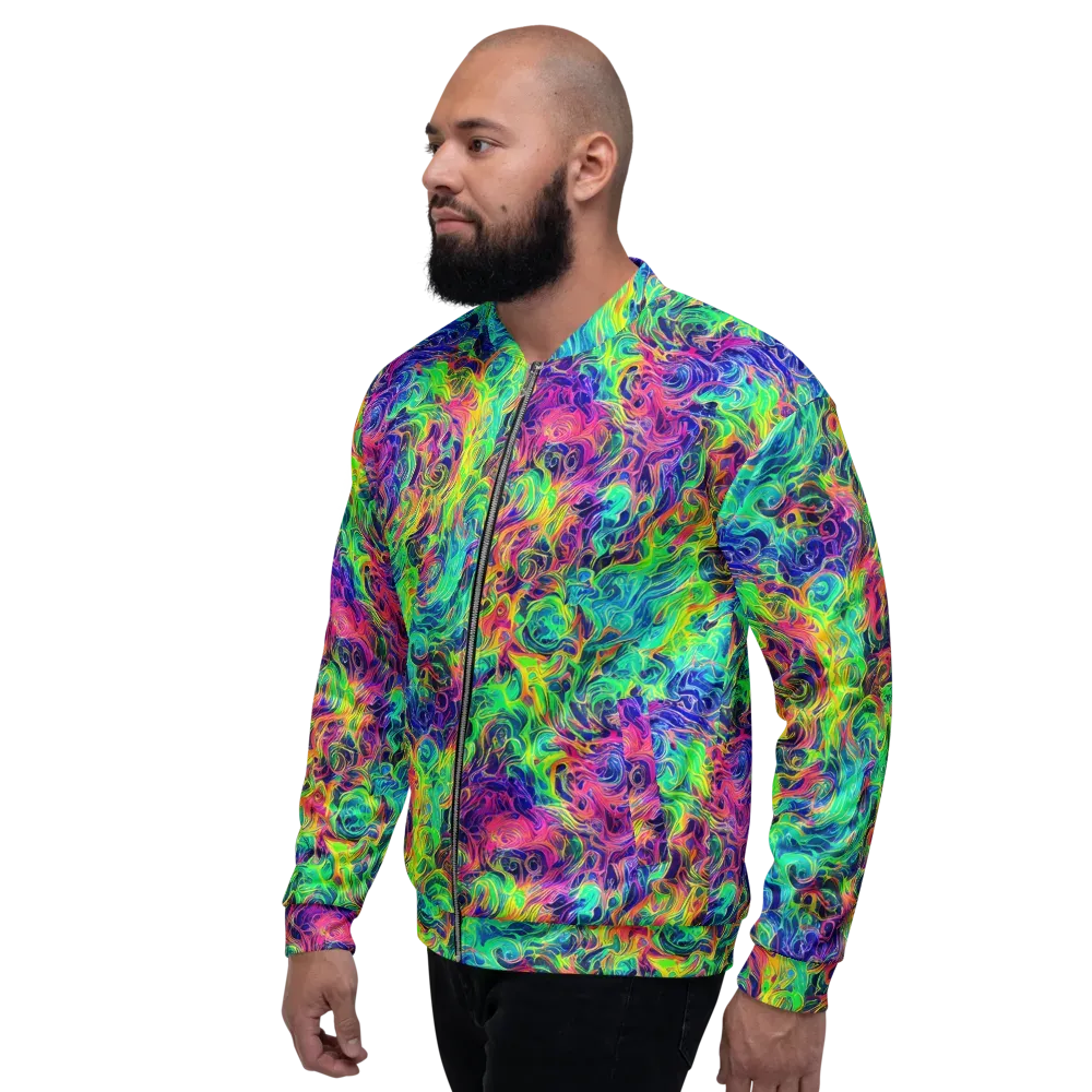 Radiant Whorl on Bomber Jacket — Left