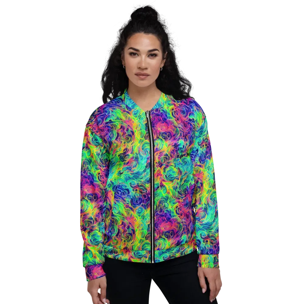 Radiant Whorl on Bomber Jacket — Front