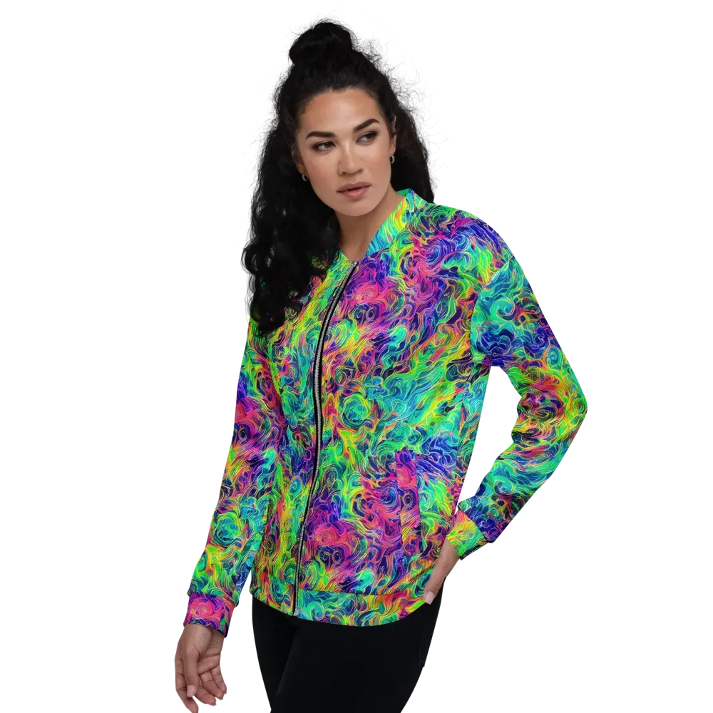 Radiant Whorl on Bomber Jacket — Left