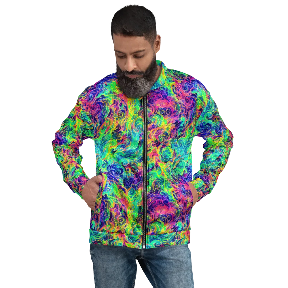 Radiant Whorl on Bomber Jacket — Front