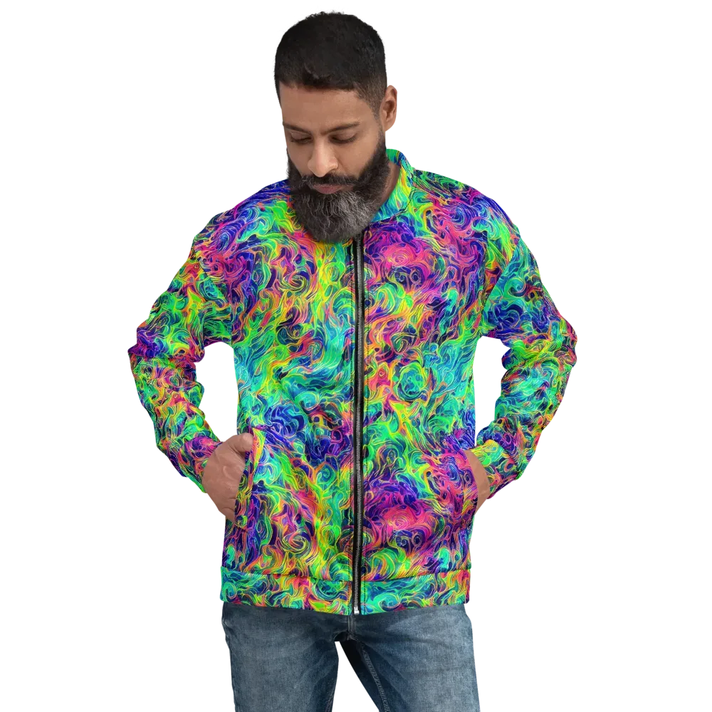 Radiant Whorl on Bomber Jacket — Front
