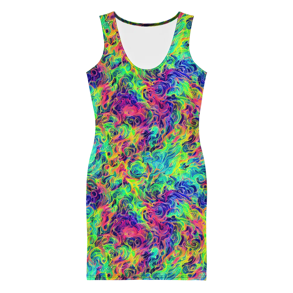 Radiant Whorl on Bodycon Dress — Front