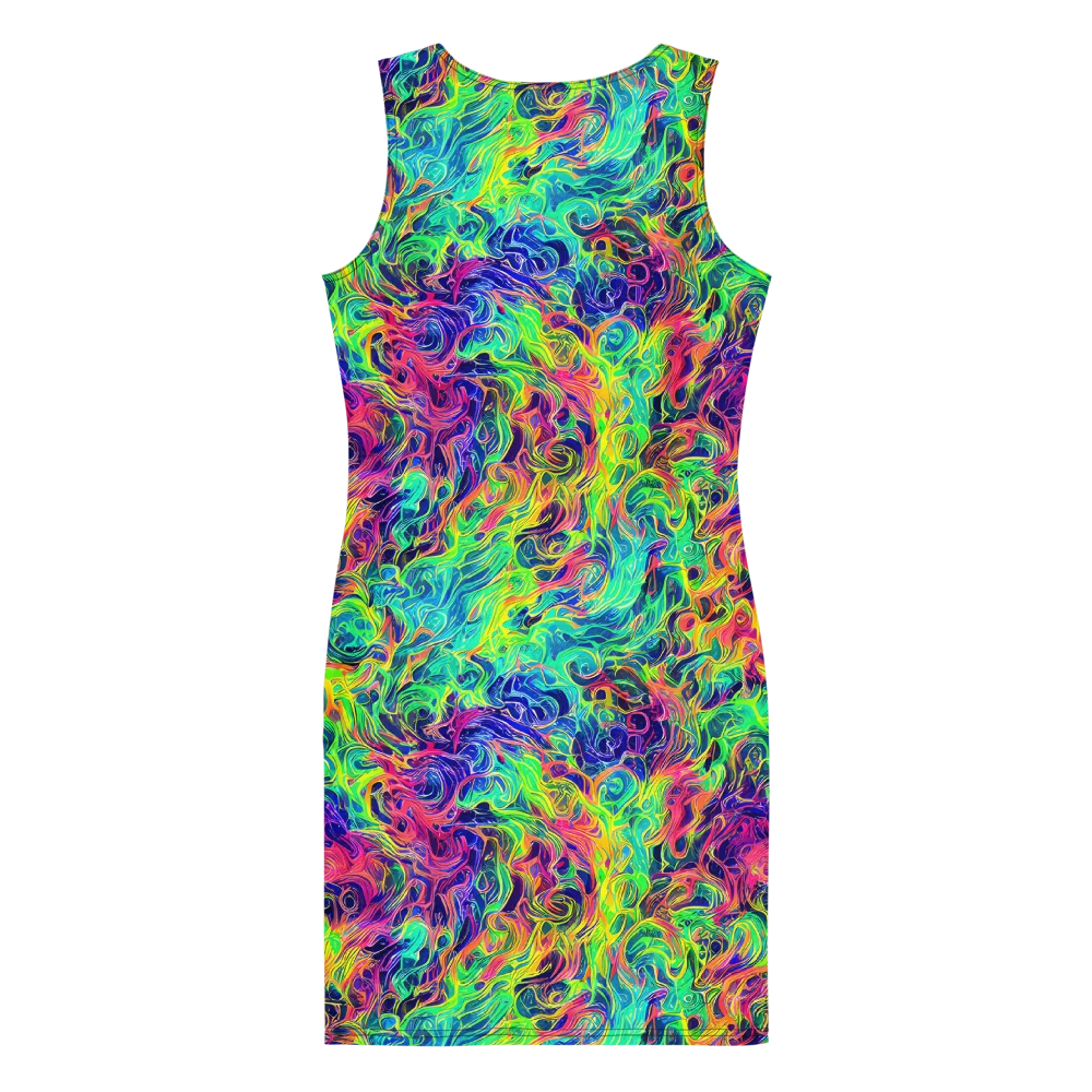 Radiant Whorl on Bodycon Dress — Back