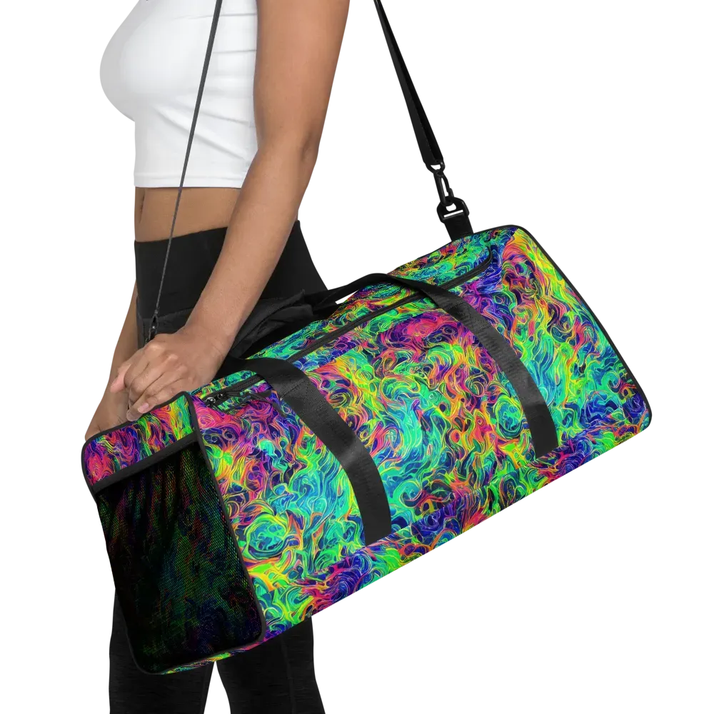 Radiant Whorl on Duffle Bag — Front