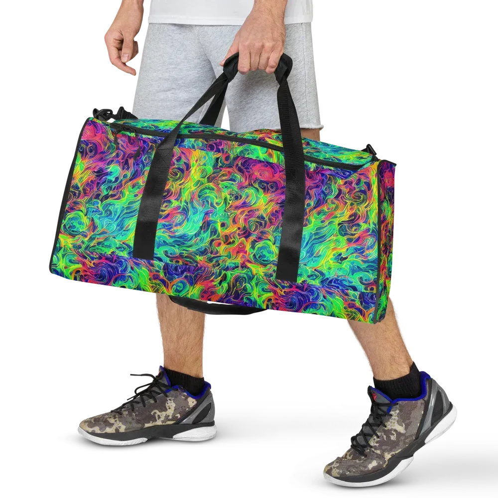 Radiant Whorl on Duffle Bag — Front