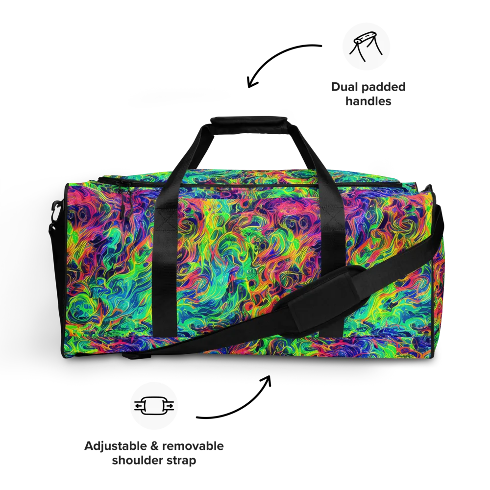 Radiant Whorl on Duffle Bag — Front